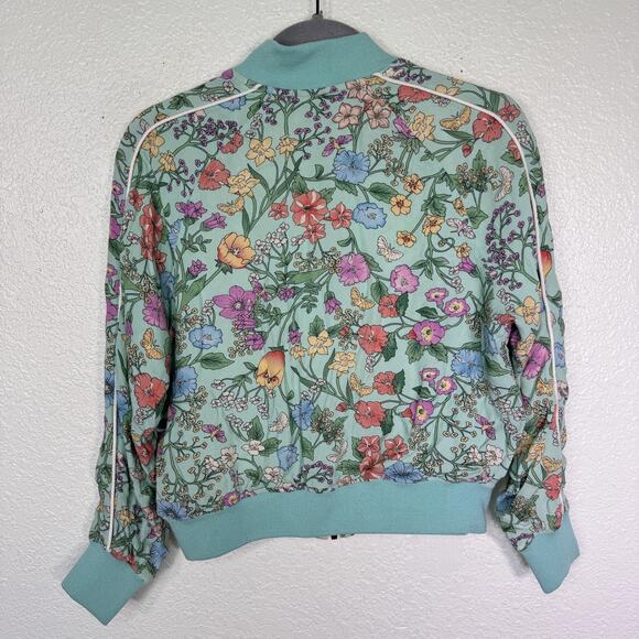 Spell Sayulito Jacket Womens XS Floral Bomber Zip Up Boho Cottagecore Chic Rayon - Picture 2 of 13